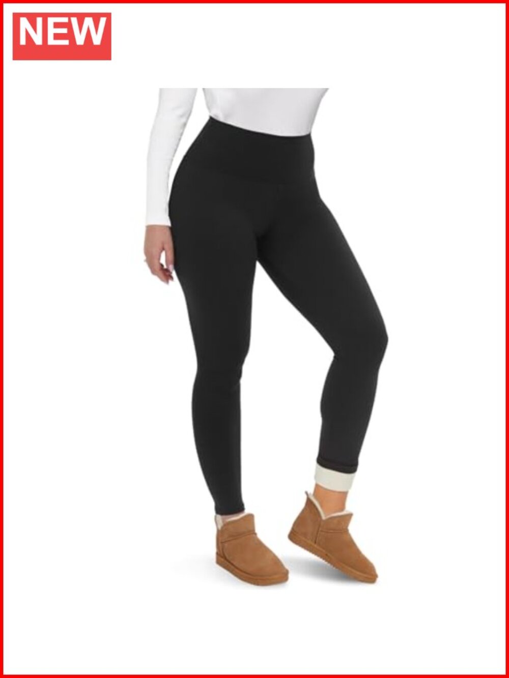 Fleece Lined Leggings Women Thermal Winter High Waisted Tummy Control 92%